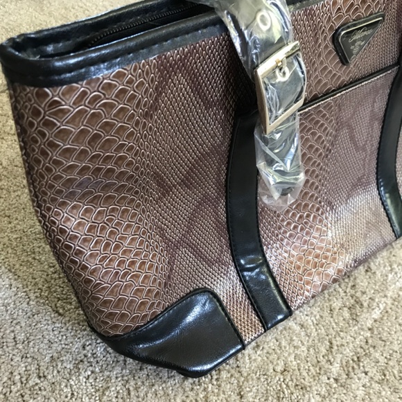 🍁3/30$!! NWT! Marco Brown Faux Boa Snake Skin Purse - Picture 3 of 9